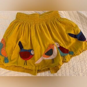 Mini Boden embroidered bird skirt girls 7-8
